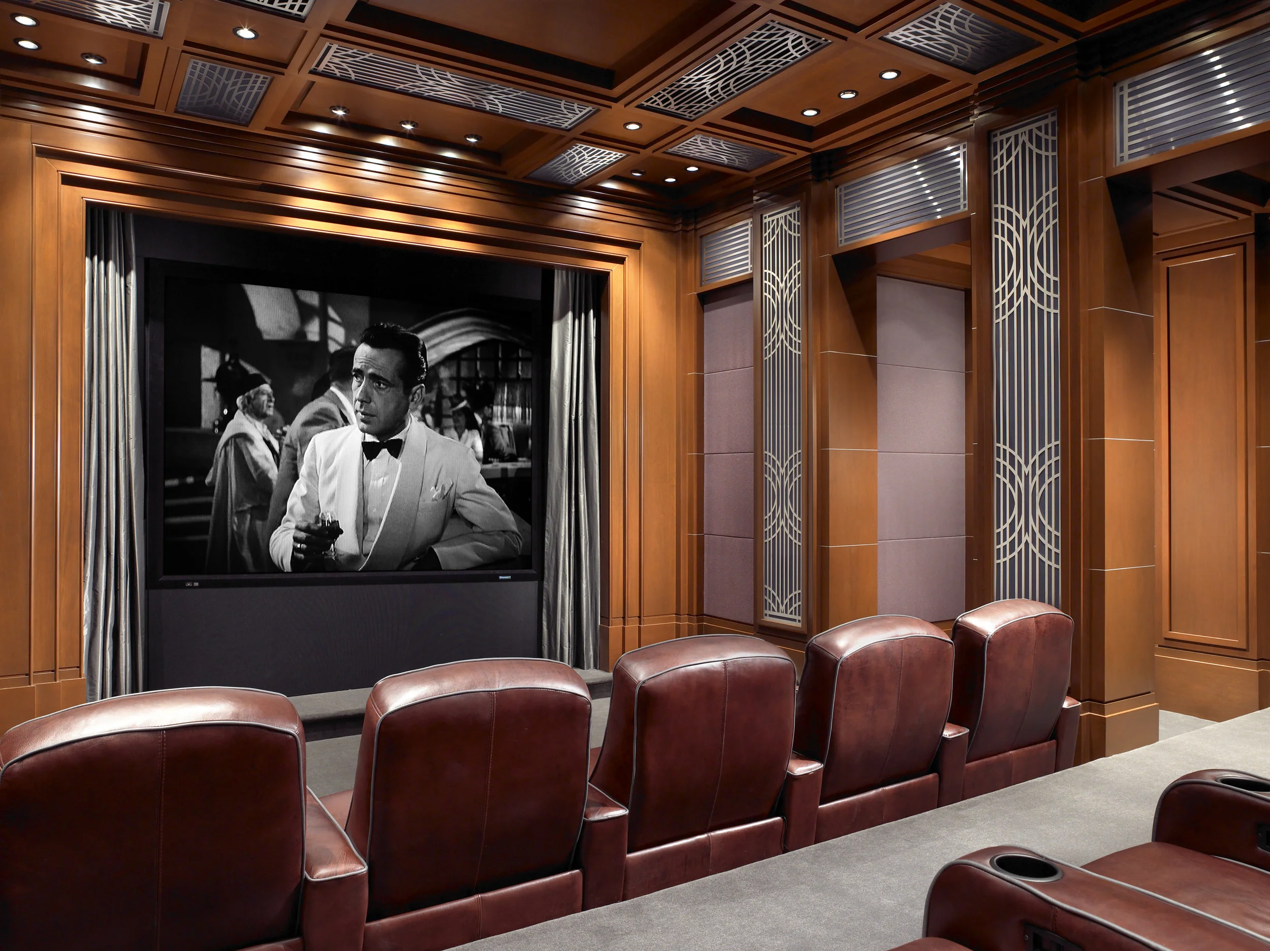 Bespoke interior millwork with integrated furniture and detailed finishes.
